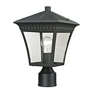 Ridgewood 1-Light Outdoor Post Mount in Matte Textured Black