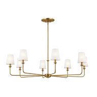 Pallas 8-Light Chandelier in Brushed Natural Brass