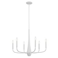 Deela 6-Light Chandelier in White