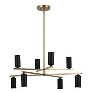 Gala 8-Light LED Chandelier in Champagne Bronze