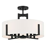 Malen 8-Light Semi-Flush Mount in Black