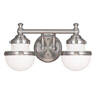 Oldwick 2-Light Bathroom Vanity Light in Brushed Nickel