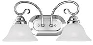 Coronado 2-Light Bathroom Vanity Light in Polished Chrome