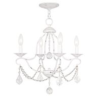 Chesterfield 4-Light Mini Chandelier in Antique White