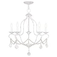 Chesterfield 5-Light Chandelier in Antique White