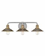 Hinkley Rigby 3-Light Bathroom Vanity Light In Antique Nickel