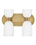 Tallulah 4-Light LED Bathroom Vanity Light in Lacquered Brass