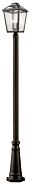 Z-Lite Bayland 3-Light Outdoor Post Mounted Fixture Light In Oil Rubbed Bronze