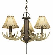 Lodge 3-Light LED Fan Kit or Chandelier in Weathered Patina