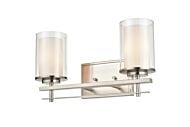 Millennium 2 Light Wall Sconce in Brushed Nickel