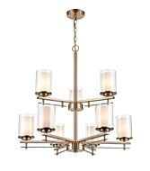 Millennium 9 Light Chandelier in Modern Gold