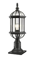 Z-Lite Annex 1-Light Outdoor Pier Mounted Fixture Light In Black