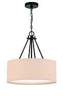 Craftmade Duke 3-Light Pendant in Flat Black