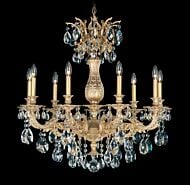 Milano 9-Light Chandelier in Etruscan Gold