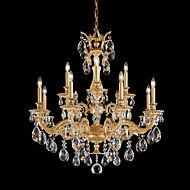 Milano 12-Light Chandelier in Parchment Gold