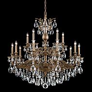 Milano 15-Light Chandelier in Parchment Gold