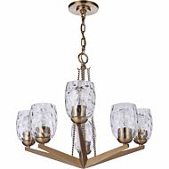 Craftmade Guiding Star 6-Light Chandelier in Satin Brass