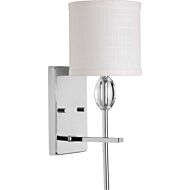 Status 1-Light Bathroom Vanity Light Bracket in Polished Chrome