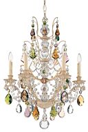 Bordeaux 6-Light Chandelier in Heirloom Gold