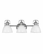 Hinkley Rowan 3-Light Bathroom Vanity Light In Chrome