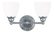 Somerville 2-Light Bathroom Vanity Light in Polished Chrome