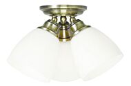 Somerville 3-Light Ceiling Mount in Antique Brass