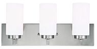 West Lake 3-Light Bathroom Vanity Light in Brushed Nickel