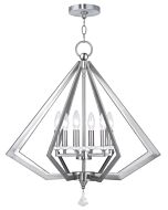 Diamond 6-Light Chandelier in Brushed Nickel