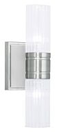 Midtown 2-Light Bathroom Vanity Light in Brushed Nickel