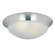 Maxim Lighting Essentials 3 Light Flush Mount in Satin Nickel