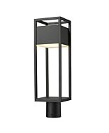 Z-Lite Barwick 1-Light Outdoor Post Mount Fixture Light In Black