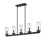 Z-Lite Marlow 5-Light Linear Pendant Light In Matte Black