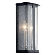 Timmin 2-Light Outdoor Wall Mount in Distressed Black