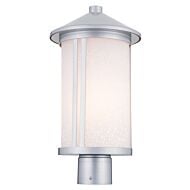 Lombard 1-Light Outdoor Post Lantern in Brushed Aluminum