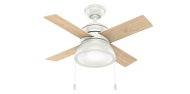 Hunter LOKI 2 Light 36 Inch Indoor Ceiling Fan in Fresh White