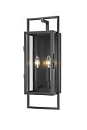 Z-Lite Lucian 2-Light Outdoor Wall Sconce In Black