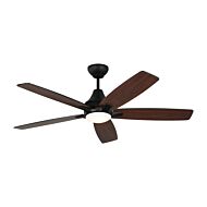 Lowden 1-Light 52" Ceiling Fan in Midnight Black