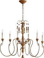 Quorum Salento 6 Light 28 Inch Transitional Chandelier in French Umber