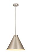 Z-Lite Eaton 1-Light Pendant Light In Brushed Nickel