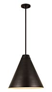 Z-Lite Eaton 1-Light Pendant Light In Bronze Plate