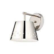 Z-Lite Katie 1-Light Wall Sconce In Polished Nickel