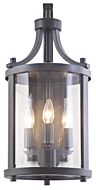 DVI Niagara Outdoor 3-Light Outdoor Wall Sconce in Hammered Black