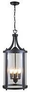 DVI Niagara Outdoor 6-Light Outdoor Pendant in Hammered Black