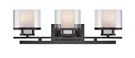 Fusion 3-Light Bathroom Vanity Light Bar in Biscayne Bronze