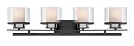 Fusion 4-Light Bathroom Vanity Light Bar in Biscayne Bronze