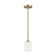 Windom 1-Light Mini-Pendant in Satin Brass