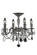 Rosalia 4-Light Flush Mount in Pewter