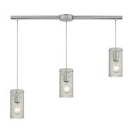 Ice Fragments 3-Light Pendant in Satin Nickel