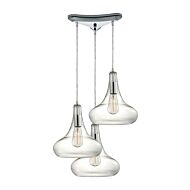 Orbital 3-Light Pendant in Polished Chrome