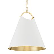 Burnbay 1-Light Pendant in Aged Brass